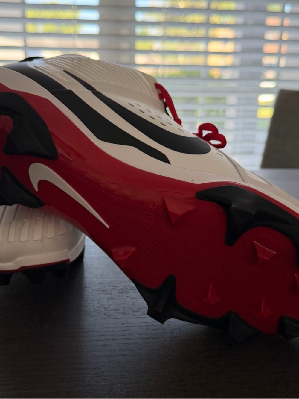 Nike Alpha Menace Strong Men's Football Cleats White/Red Size 11.5 NEW. - Picture 3 of 7